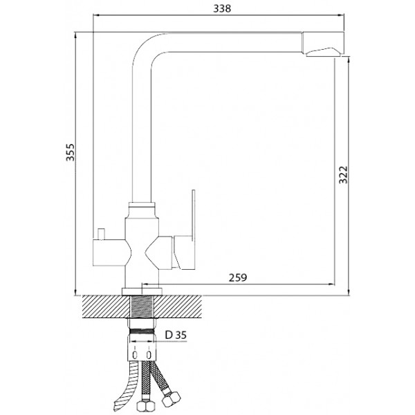 Змішувач Adamant SA-021 Білий