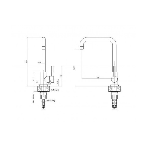 Змішувач Adamant SA-09 Графіт