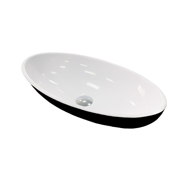 Тумба підвісна ADAMANT Astra W 70 з умивальником Andere New Black Matte/White Glossy