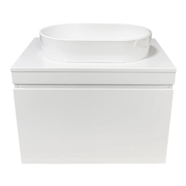 Тумба підвісна ADAMANT Astra W 70 з умивальником Beste New White