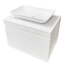 Тумба підвісна ADAMANT Astra W 70 з умивальником Lower White