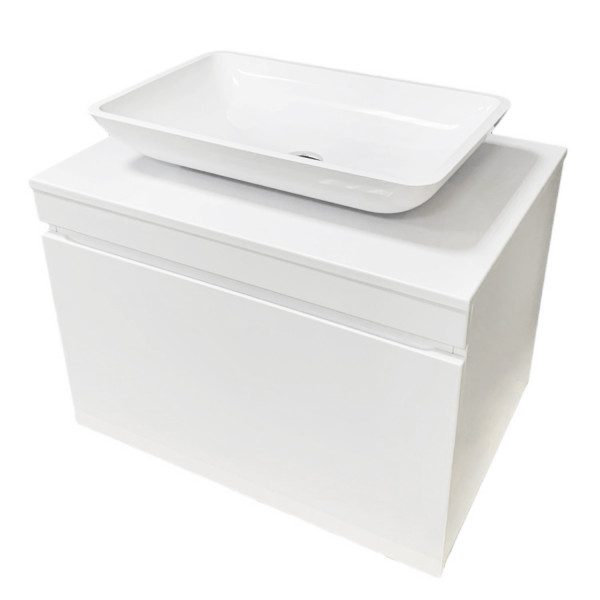 Тумба підвісна ADAMANT Astra W 70 з умивальником Lower White