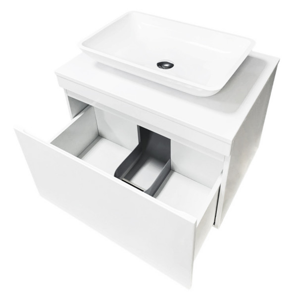 Тумба підвісна ADAMANT Astra W 70 з умивальником Lower White