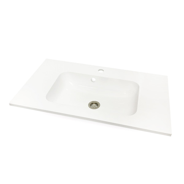 Тумба GRANT 80 підвісна, біла з умивальником FRATE 80 White