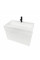 Тумба GRANT 80 підвісна, біла з умивальником VISION 80 White