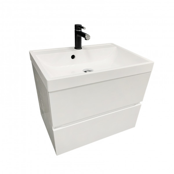 Тумба підвісна ADAMANT Streng 70 з умивальником Streng New 70 White