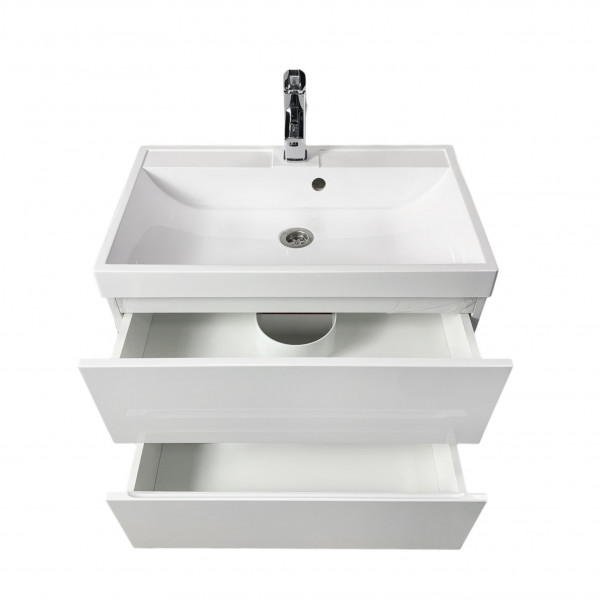 Тумба підвісна ADAMANT Streng 70 з умивальником Streng New 70 White