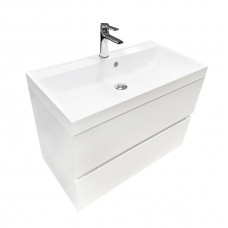 Тумба підвісна ADAMANT Streng 80 з умивальником Streng New 80 White