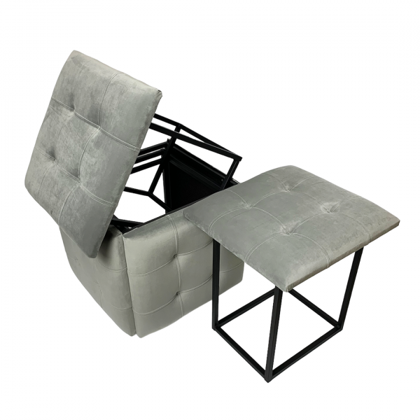 Пуф 5в1 Adamant Alikante Premium Світло-сірий