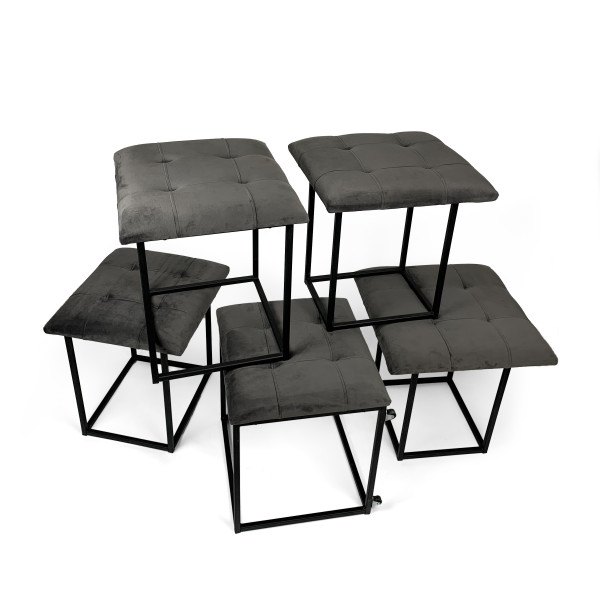 Пуф 5в1 Adamant Alikante Premium Темно-сірий