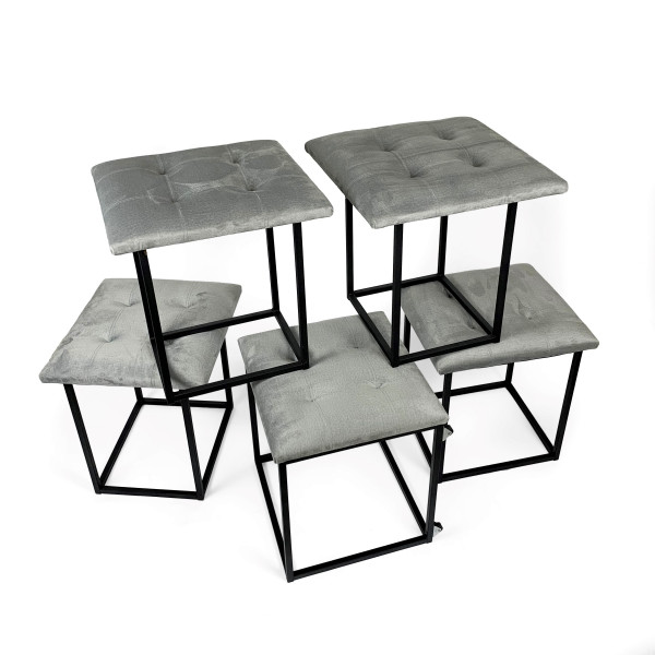 Пуф 5в1 Adamant Baesa Premium Свiтло-сірий