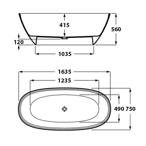 Ванна зі штучного каменю LAURA 
