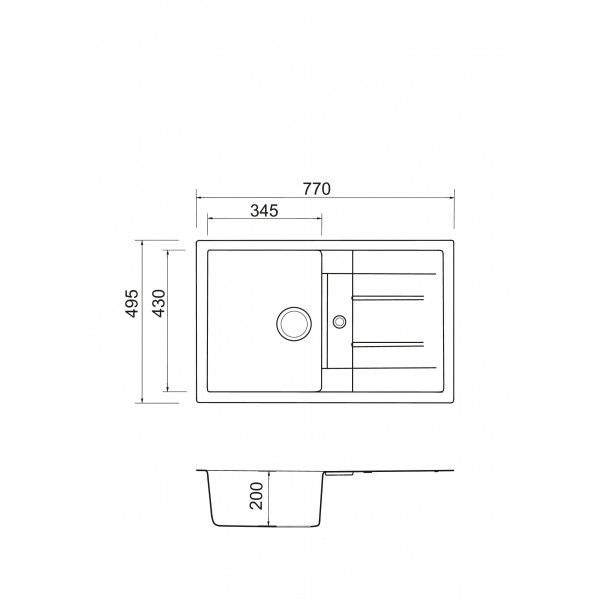 Кухонна мийка Adamant FORT Old Stone