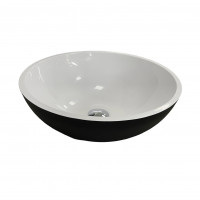 Умивальник Adamant Kreis Black\White glossy