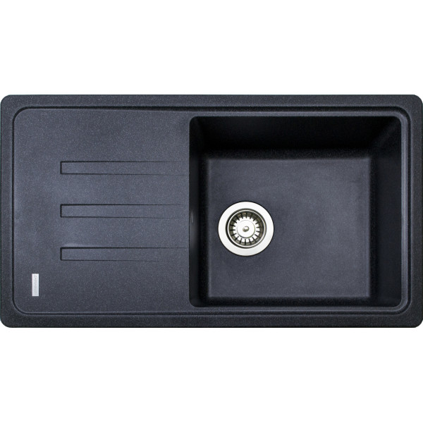 Кухонна мийка Adamant SLIM LONG Чорний металік