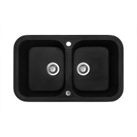 Кухонна мийка Adamant TWINS Антрацит