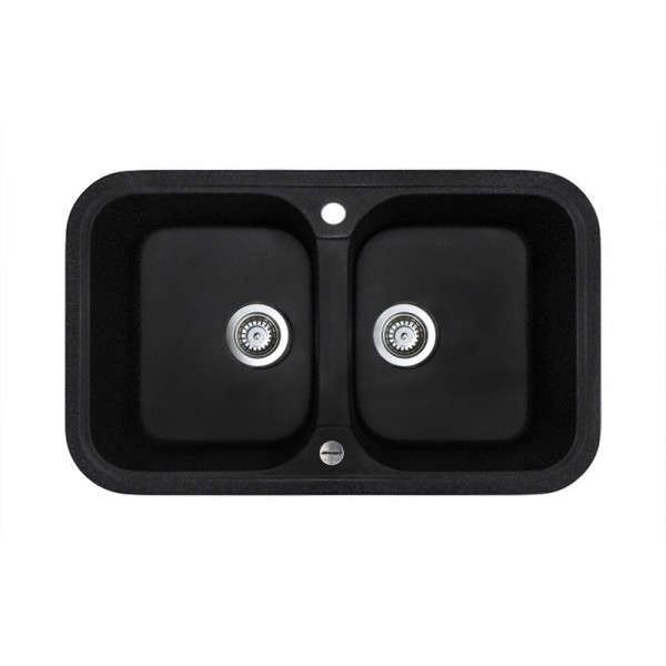 Кухонна мийка Adamant TWINS Антрацит