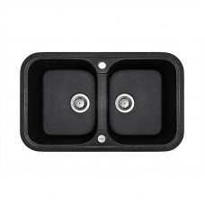 Кухонна мийка Adamant TWINS Чорний металік