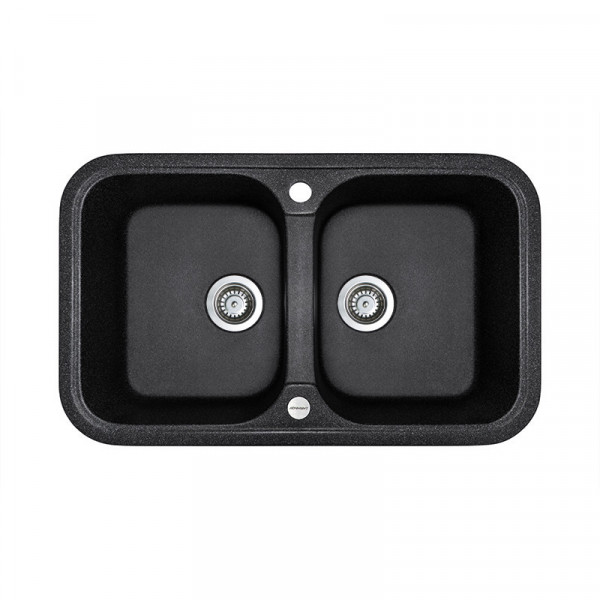 Кухонна мийка Adamant TWINS Чорний