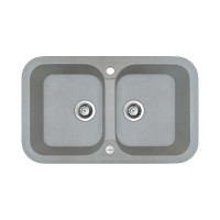 Кухонна мийка Adamant TWINS Світло-сірий