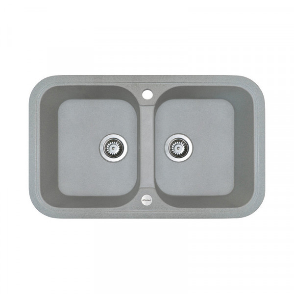Кухонна мийка Adamant TWINS Світло-сірий