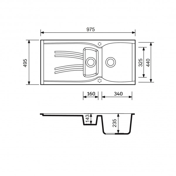 Кухонна мийка Adamant NEW LINE PLUS Білий
