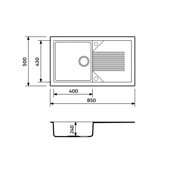 Кухонна мийка Adamant NOVAK Білий