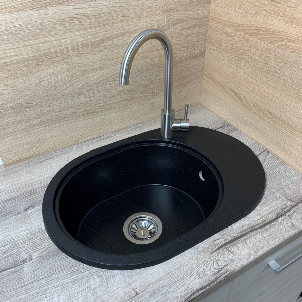 Кухонна мийка Adamant OVALE Чорний металік