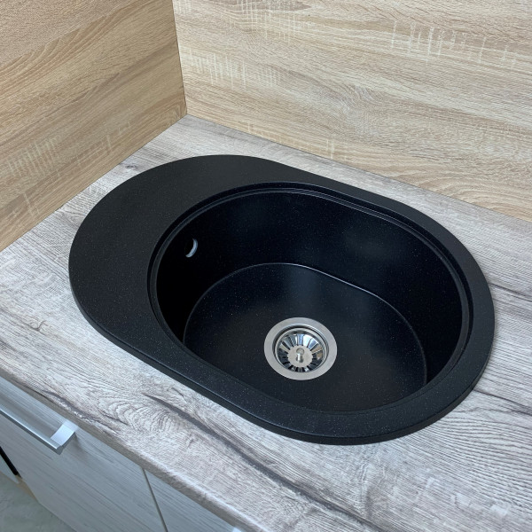 Кухонна мийка Adamant OVALE Чорний металік