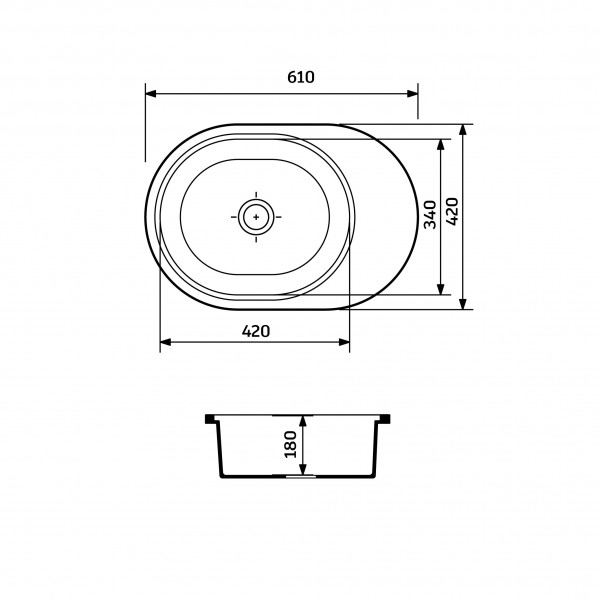 Кухонна мийка Adamant OVALE Terra