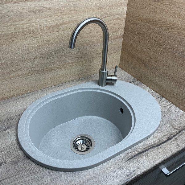 Кухонна мийка Adamant OVALE Світло-сірий