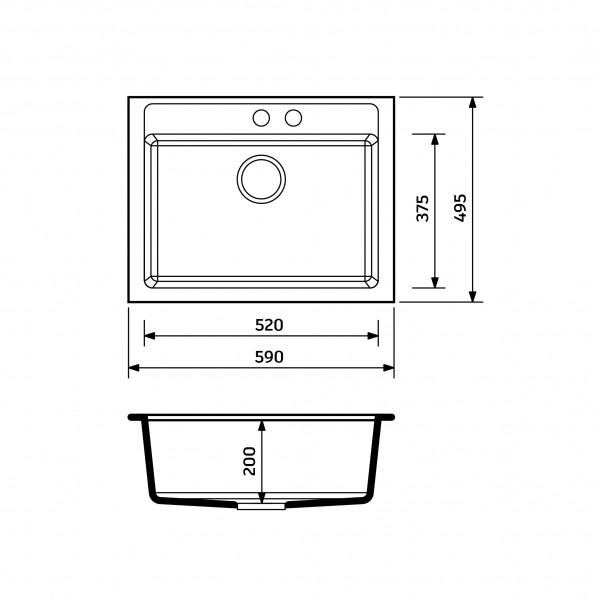 Кухонна мийка Adamant PRIZMA Графіт