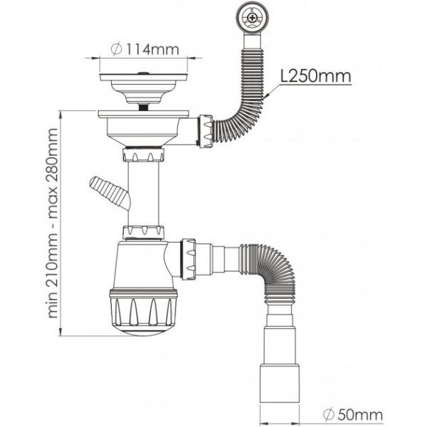 Сифон Adamant  FSA-01 Old-Stone