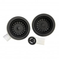 Сифон подвійний Adamant  FSA-02 Чорний Металік