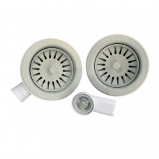 Сифон подвійний Adamant  FSA-02 Світло-сірий