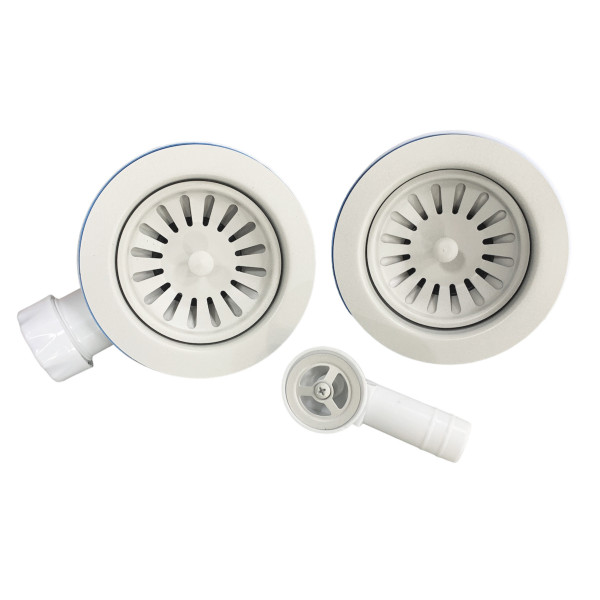 Сифон подвійний Adamant  FSA-02 Білий