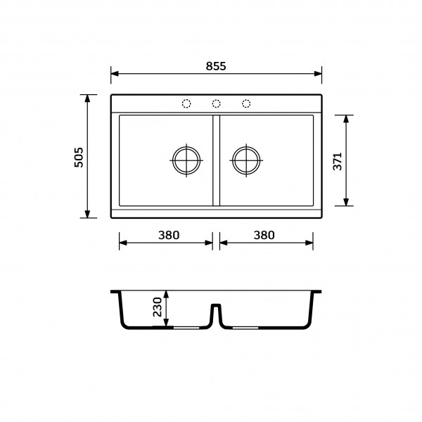 Кухонна мийка Adamant SIMILAR Світло-сірий