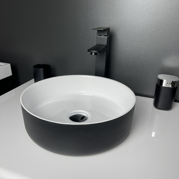 Умивальник Adamant Arena New Black\White glossy