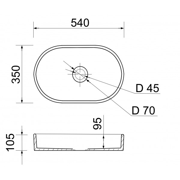 Умивальник Adamant Beste New Black