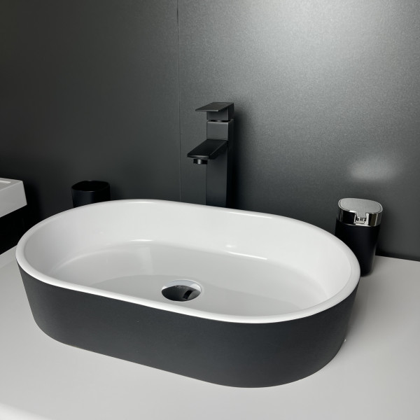 Умивальник Adamant Beste New Black\White glossy