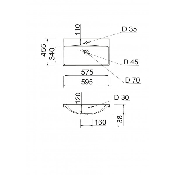 Умивальник Adamant Emil White