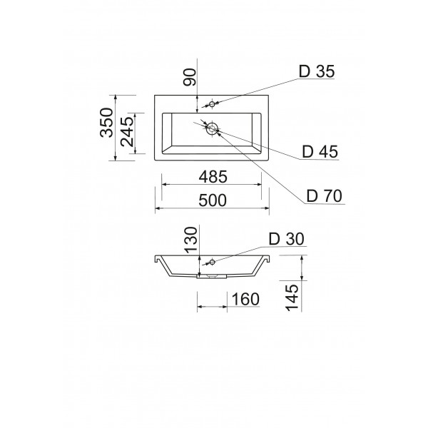 Умивальник Adamant Idea White 50