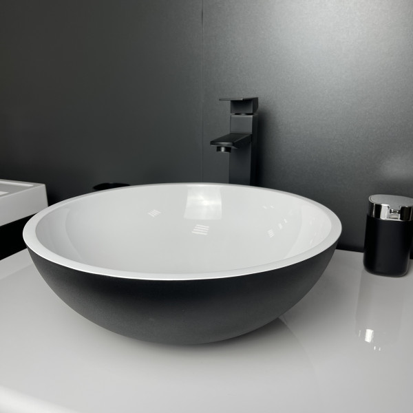 Умивальник Adamant Kreis Black\White glossy