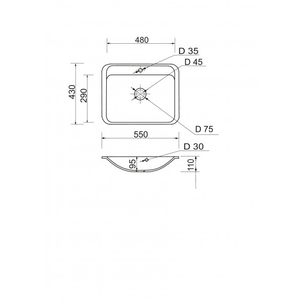 Умивальник Adamant Option White