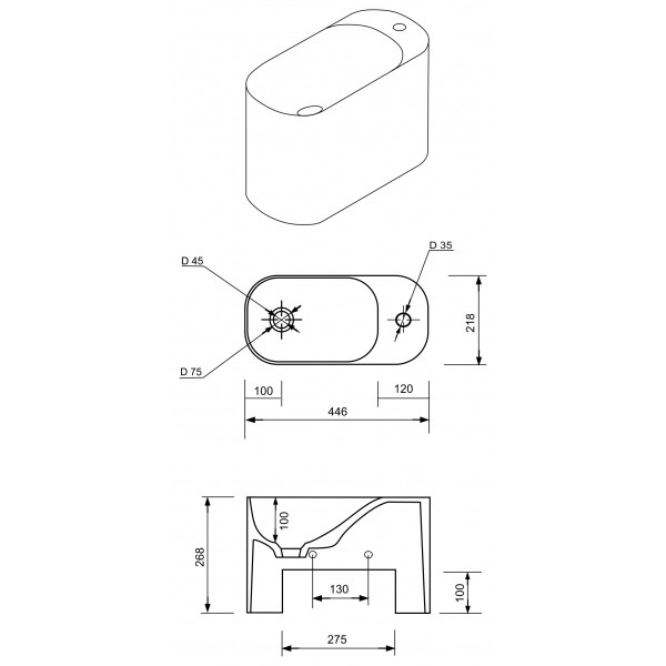 Умивальник Adamant Picollo L White