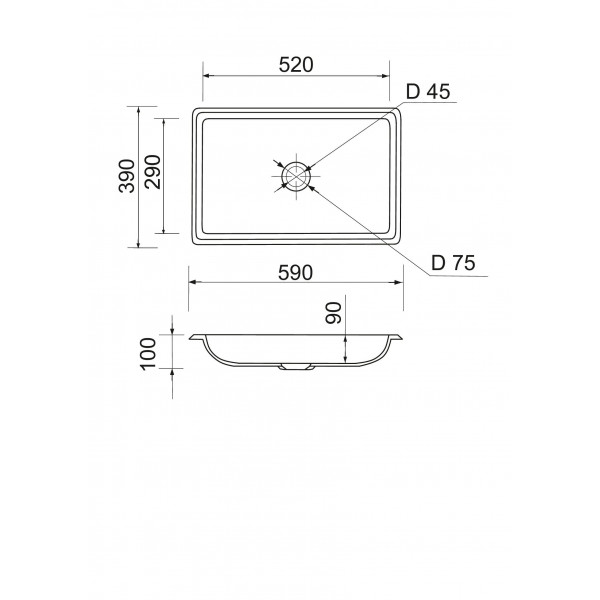 Умивальник Adamant Plain White