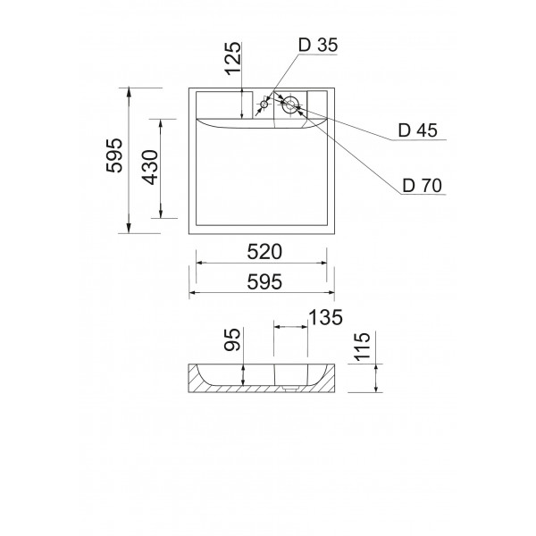 Умивальник Adamant Washer NEW Black\White