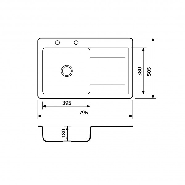 Кухонна мийка Adamant STARK Білий