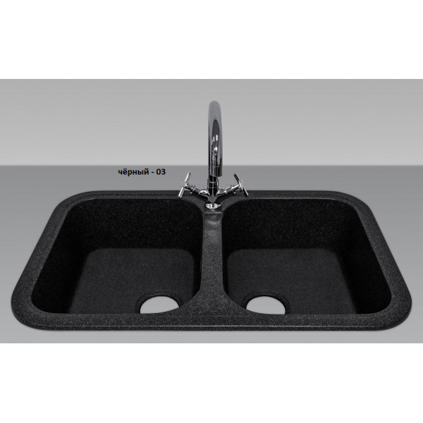 Кухонна мийка Adamant TWINS Чорний